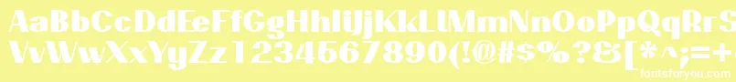 PassionsanspdaqBlack Font – White Fonts on Yellow Background