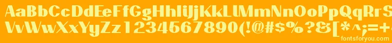 PassionsanspdaqBlack Font – Yellow Fonts on Orange Background