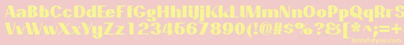 PassionsanspdaqBlack-Schriftart – Gelbe Schriften auf rosa Hintergrund