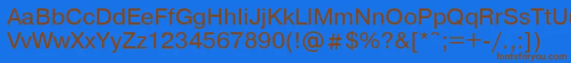 PragmaticaCyrillic Font – Brown Fonts on Blue Background