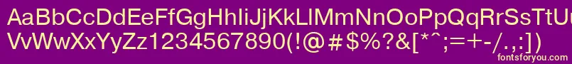 PragmaticaCyrillic Font – Yellow Fonts on Purple Background