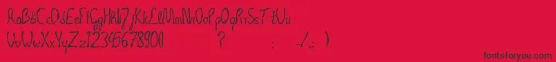 OccultTechniique Font – Black Fonts on Red Background