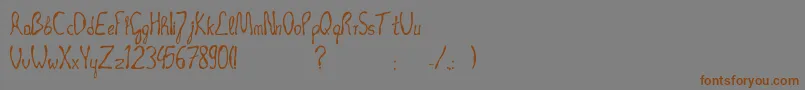 OccultTechniique Font – Brown Fonts on Gray Background