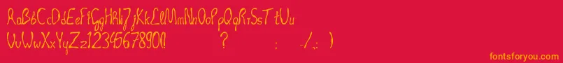 OccultTechniique Font – Orange Fonts on Red Background
