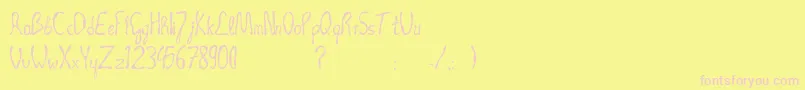 OccultTechniique Font – Pink Fonts on Yellow Background