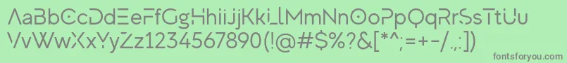 Шрифт MadeEvolveSansRegularEvoPersonalUse – серые шрифты на зелёном фоне