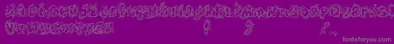 TheWorms Font – Gray Fonts on Purple Background