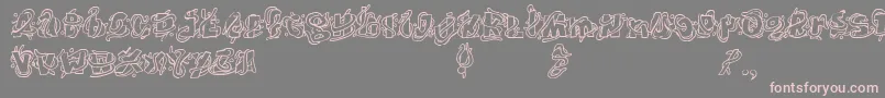 TheWorms Font – Pink Fonts on Gray Background