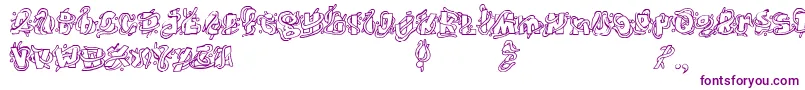 TheWorms Font – Purple Fonts on White Background