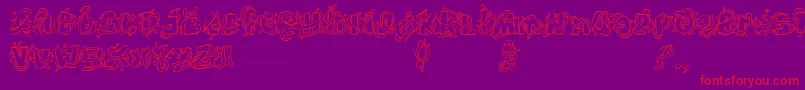 TheWorms Font – Red Fonts on Purple Background