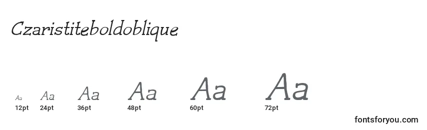 Czaristiteboldoblique Font Sizes