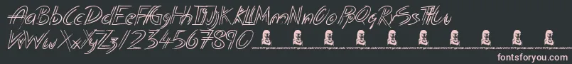 PottedBalls Font – Pink Fonts on Black Background