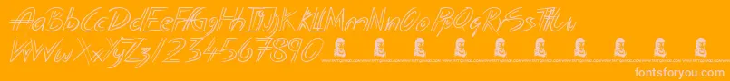 PottedBalls Font – Pink Fonts on Orange Background