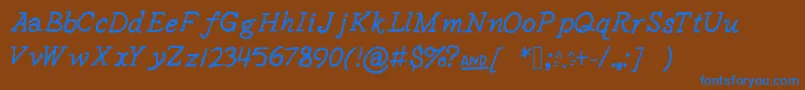 Stpauls Font – Blue Fonts on Brown Background