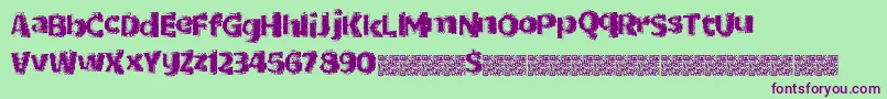 Dottricks Font – Purple Fonts on Green Background