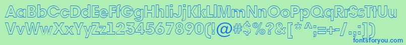 AAvanteotlHeavy Font – Blue Fonts on Green Background