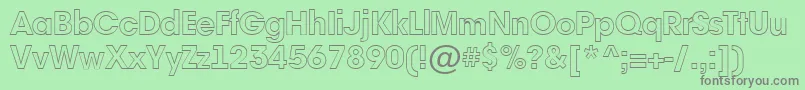 AAvanteotlHeavy Font – Gray Fonts on Green Background