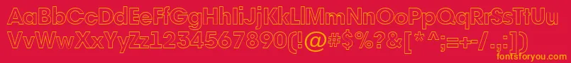 AAvanteotlHeavy Font – Orange Fonts on Red Background