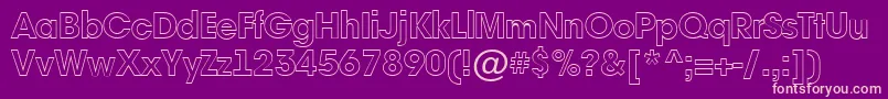 AAvanteotlHeavy Font – Pink Fonts on Purple Background