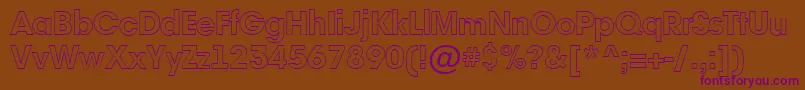 AAvanteotlHeavy Font – Purple Fonts on Brown Background