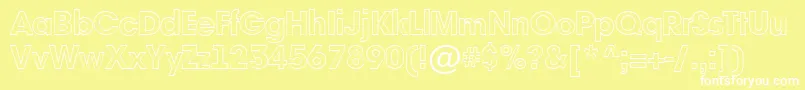 AAvanteotlHeavy Font – White Fonts on Yellow Background