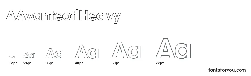 Размеры шрифта AAvanteotlHeavy