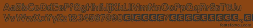 JaggedBrk Font – Black Fonts on Brown Background