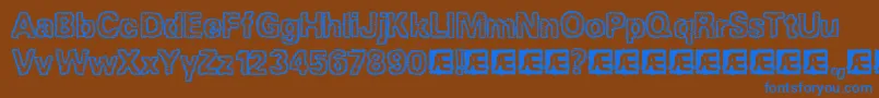 JaggedBrk Font – Blue Fonts on Brown Background