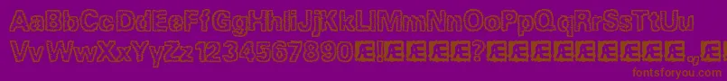 JaggedBrk Font – Brown Fonts on Purple Background