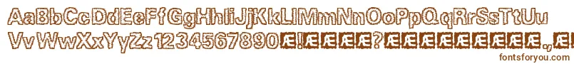 JaggedBrk Font – Brown Fonts on White Background