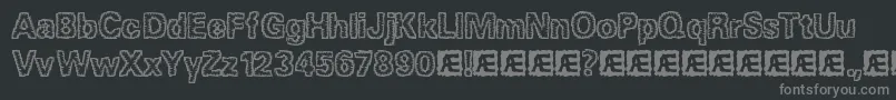 JaggedBrk Font – Gray Fonts on Black Background