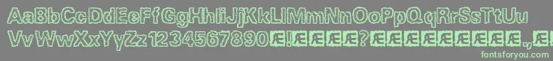 JaggedBrk Font – Green Fonts on Gray Background