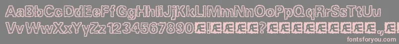 JaggedBrk Font – Pink Fonts on Gray Background