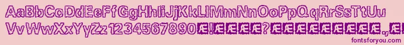 JaggedBrk Font – Purple Fonts on Pink Background