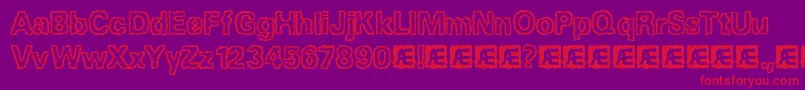 JaggedBrk Font – Red Fonts on Purple Background