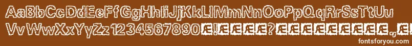 JaggedBrk Font – White Fonts on Brown Background