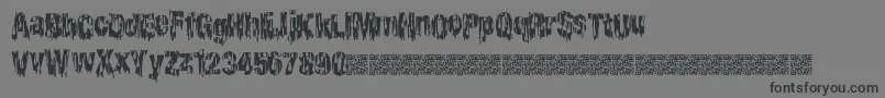 フォントCheaphorror – 黒い文字の灰色の背景