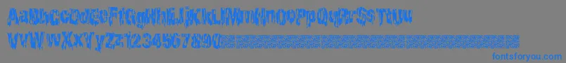 Cheaphorror Font – Blue Fonts on Gray Background