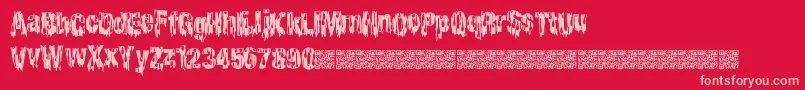 Cheaphorror Font – Pink Fonts on Red Background