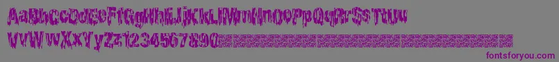 Cheaphorror-Schriftart – Violette Schriften auf grauem Hintergrund