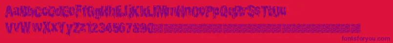 Cheaphorror Font – Purple Fonts on Red Background