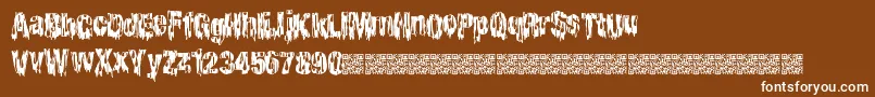 Cheaphorror Font – White Fonts on Brown Background