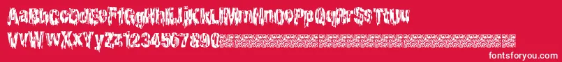 Cheaphorror Font – White Fonts on Red Background