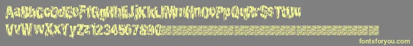Cheaphorror Font – Yellow Fonts on Gray Background