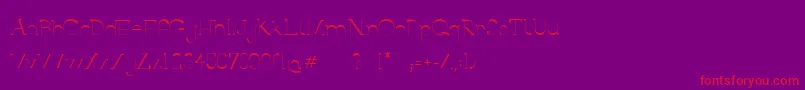 BerlinAllee Font – Red Fonts on Purple Background