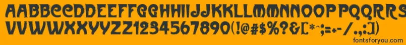 Metropolitaincontour Font – Black Fonts on Orange Background