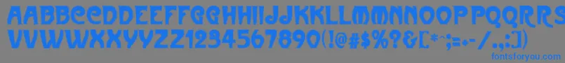 Metropolitaincontour Font – Blue Fonts on Gray Background