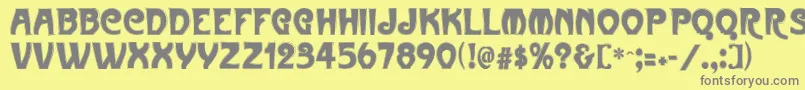 Metropolitaincontour Font – Gray Fonts on Yellow Background