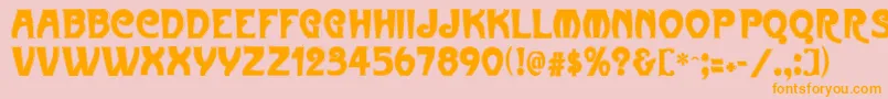 Metropolitaincontour Font – Orange Fonts on Pink Background