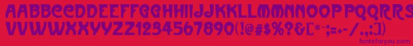 Metropolitaincontour Font – Purple Fonts on Red Background